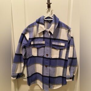 Shacket-blue plaid - like brand new; worn only a couple of times